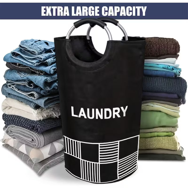 Large Capacity Laundry Basket, Laundry Hamper, Laundry Bag with Handles, Foldable Laundry Basket for Easy Storage, a Very Practical Ironing Accessory