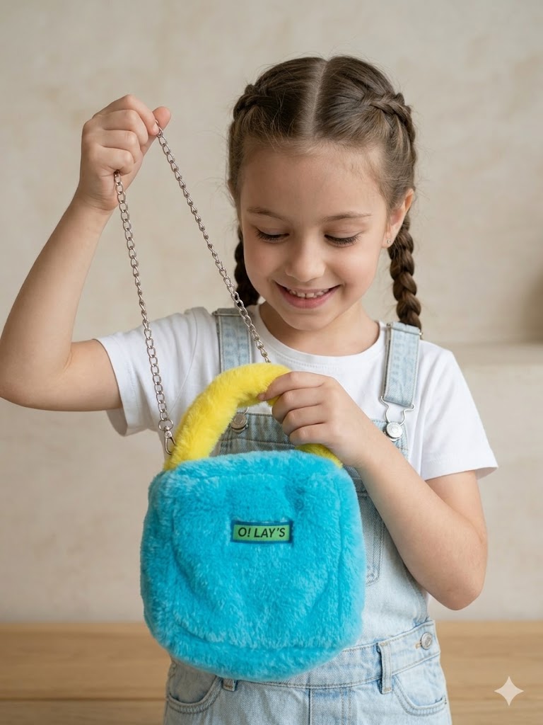 Cute Plush Designer Mini Bucket Handbag Candy Color Fluffy Faux Fur Girl Purse