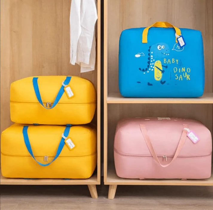 (Pack of 2) Storage Bags Cartoon Character Bag Durable Zipper (100 GSM BAG)