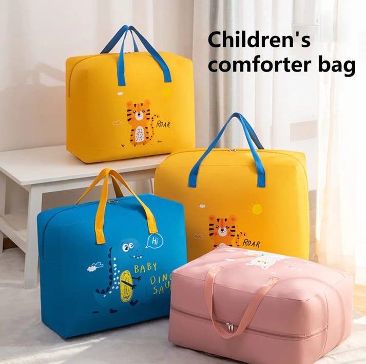 (Pack of 2) Storage Bags Cartoon Character Bag Durable Zipper (100 GSM BAG)
